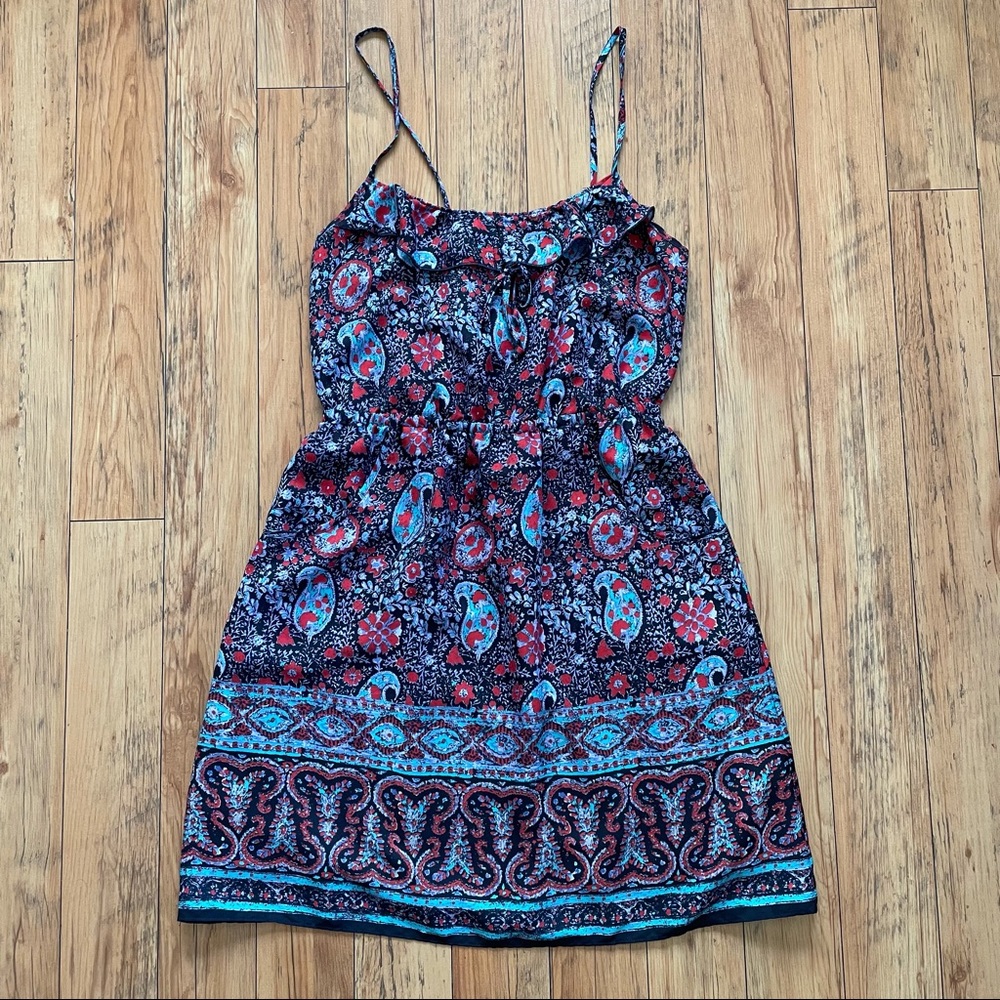 American Eagle Navy Blue Paisley Sundress